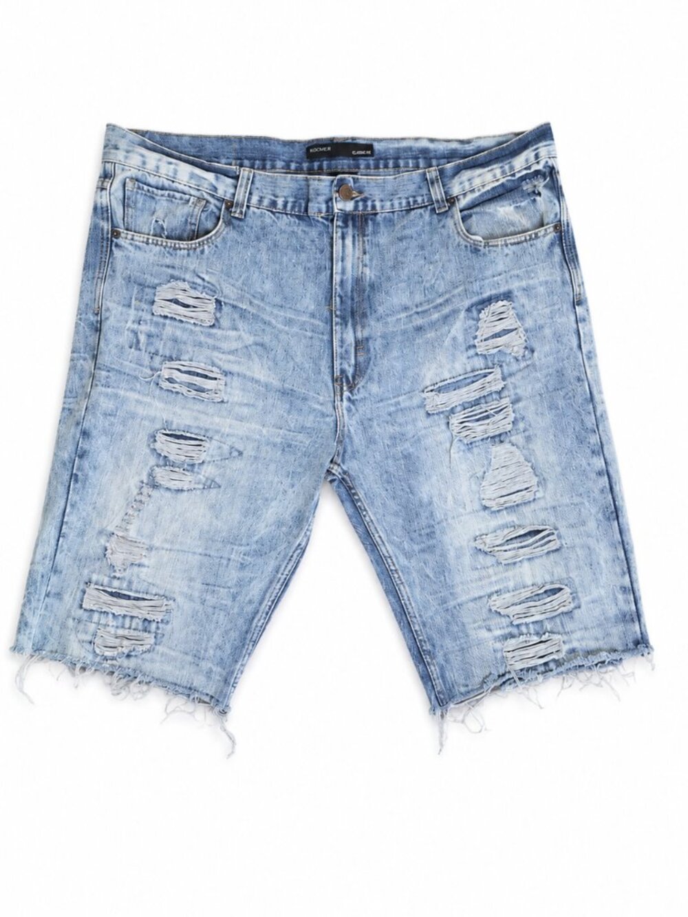 Rocawear Baggy Distressed Denim Jorts W48 Y2K‎ Raw Hem